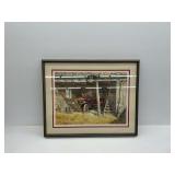 Charles L. Peterson "Volunteers" Print with Wooden Frame