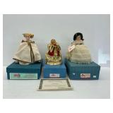 Madame Alexander Dolls with Boxes and Certificate