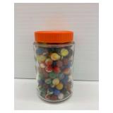Glass Jar with Marbles