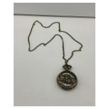 Bronze Colored Rabbit Themed Pocket Watch