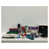 Christmas Decorations with Tree Topper, Stockings, and Lights