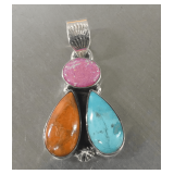 Sterling Silver Multi-Stone Pendant