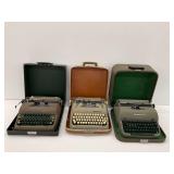 Three Portable Typewriters … Remington and Smith Corona