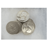 Ten United States 1964 or Before Silver Washington Quarters