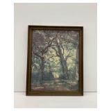 Henri Joseph Constant Dutilleux Framed Forest Pathway Print