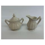 Red-Cliff Ironstone Creamer and Sugar Bowl Set