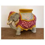 Painted Elephant Garden Stool
