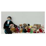 Plush Toys Including Ty Beanie Babies and Hand Crafted Doll