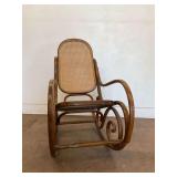 Bentwood Rocking Chair with Woven Cane