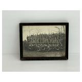Framed World War I Era Army Unit Photograph