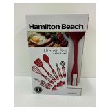 New in Box Hamilton Beach 14-Piece Utensil Set Colored Red … See Photos