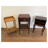 Three Wooden Accent Tables