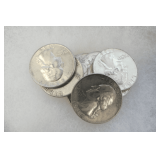 Ten United States 1964 or Before Silver Washington Quarters
