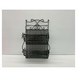 Wrought Iron Magazine Rack with Two Tiers