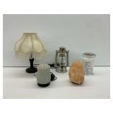Various Lamps and a Farmhouse Style Home Sweet Home Wax Warmer