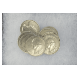 Ten United States 1964 or Before Silver Washington Quarters