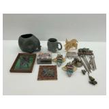 Assorted Elephant Themed Decorative Items