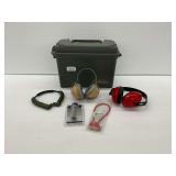 Cabela’s Plastic Storage Box, Beretta Optima Choke, Ear Protection