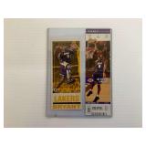 Two Kobe Bryant Los Angeles Lakers Trading Cards