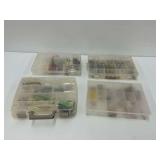 Plastic Fishing Tackle Boxes with Fishing Supplies