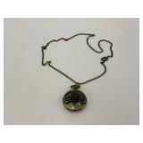 Motorcycle Themed Bronze Colored Pocket Watch