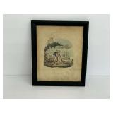 Framed Print by F. Bartolozzi with Poetic Verse