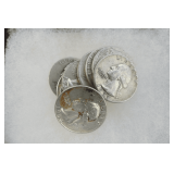 Ten United States 1964 or Before Silver Washington Quarters