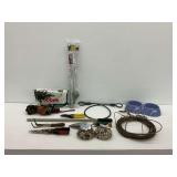 Garden Tools and Accessories with Flagpole, Fertilizer Spikes, and Other Items