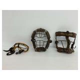 Three Vintage Baseball Catcher