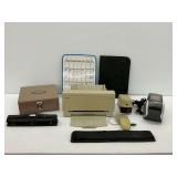 Office Supply Group with Canon BJ-200 Printer and Brother QL-570 Label Printer... powers on