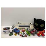 Toys and Games Including Model Cars, Guitar, and Electronic Keyboard