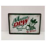 Mountain Dew Soda Themed Metal Sign … 8 x 12 Inches