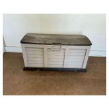 Plastic Storage Chest for Outdoor Use... some damage; see photos