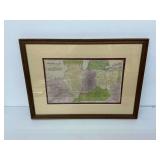 Framed 1835 Map of Western States