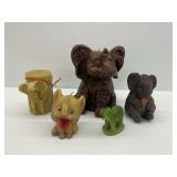 Figural Elephant Candles and Sculpture