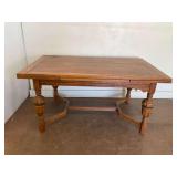 Wooden Refectory Draw Leaf Dining Table.
