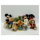 Plush Animal Figures Including Disney Characters