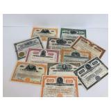 Stock Certificates from 1909 to 1971
