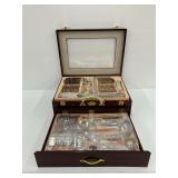 Brand New Alpine Cuisine 84 Piece Stainless Steel Flatware Set in Wooden Case