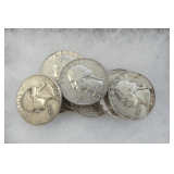 Ten United States 1964 or Before Silver Washington Quarters