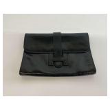 Lawrence Covell Black Leather Clutch Handbag