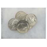 Ten United States 1964 or Before Silver Washington Quarters