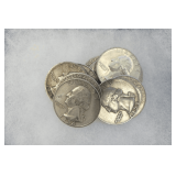 Ten United States 1964 or Before Silver Washington Quarters