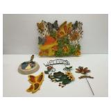 Home Decor Group Including Frog Welcome Sign