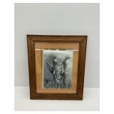 Framed Elephant Artwork