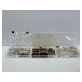Fishing Lure Assortment in Tackle Boxes