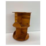Wooden Two-Tier Revolving Stand