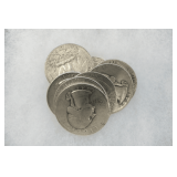 Ten United States 90% Silver Quarters