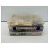 Fishing Lures and Tackle in Storage Boxes