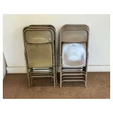 Eight Metal Folding Chairs